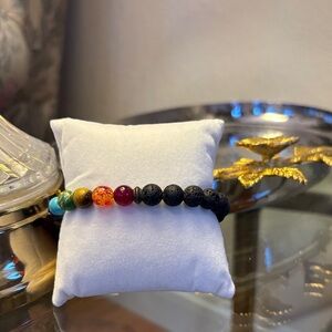 Multicolor‎ Lava Beaded Bracelet